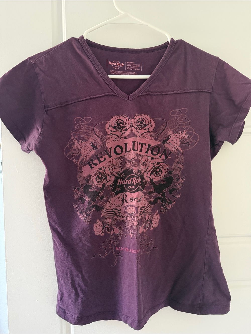 Hard Rock Cafe - SAN FRANCISCO 'Revolution' Graphic Tee - Plum